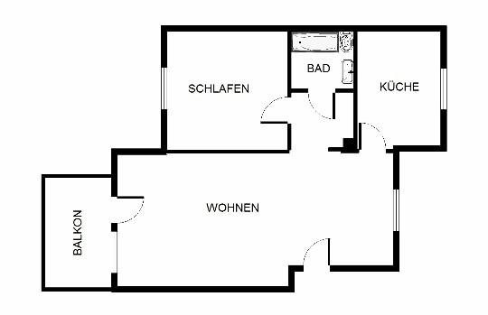 Etagenwohnung Bochum Eppendorf - 2 Zimmer, 60 m&sup2;, 353&euro; | Angebot:25153059