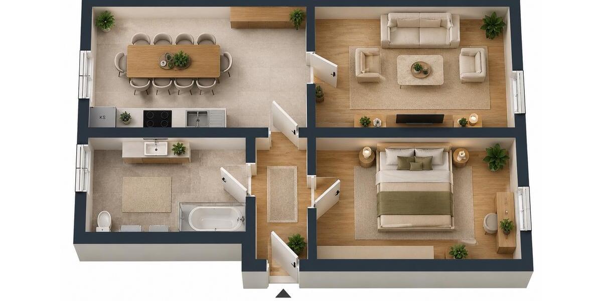 Etagenwohnung Bochum Bochum-Südwest - 2.5 Zimmer, 69 m&sup2;, 126.000&euro; | Angebot:27492402