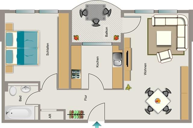 Die passende Wohnung von VIVAWEST mit Wohnberechtigungsschein. 2.5 zimmer
