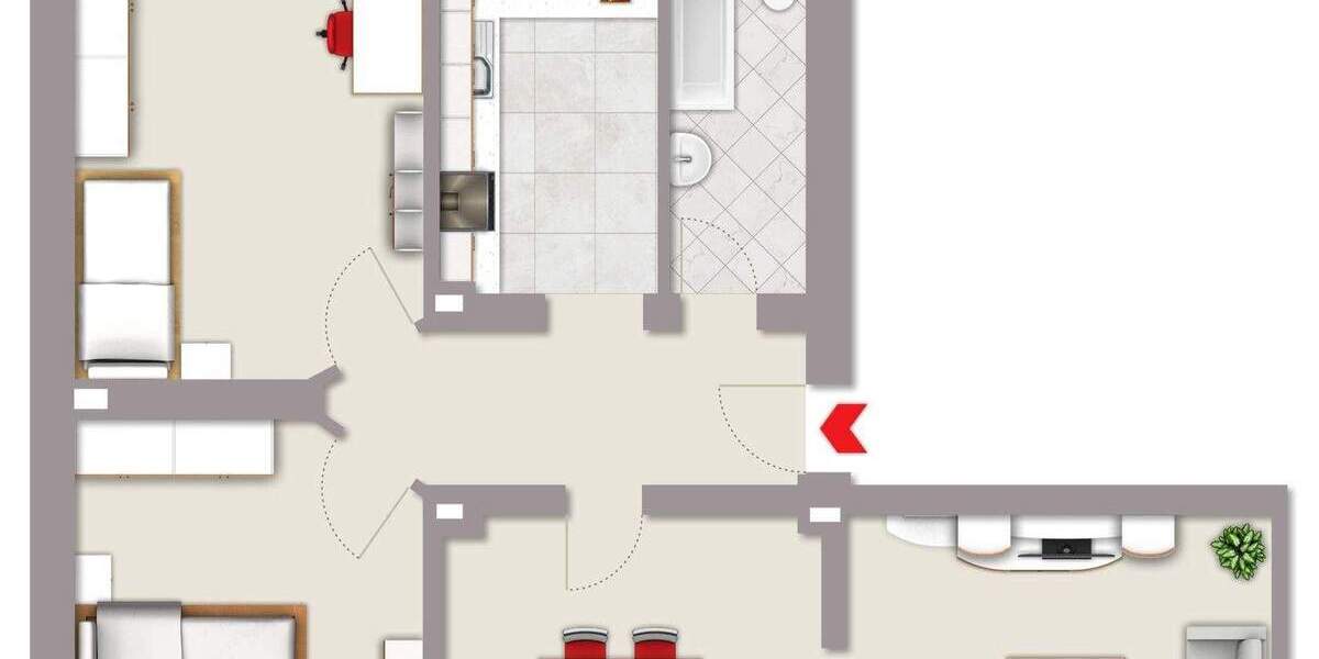 Großzügige 4 Zimmer Erdgeschoss-Wohnung 82 m² mit Terrasse in Essen-Kray 4 zimmer