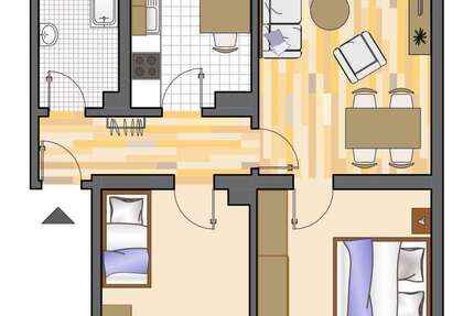 Wohnung Marl Drewer-Nord - 3 Zimmer, 61 m&sup2;, 489&euro; | Angebot:25818536