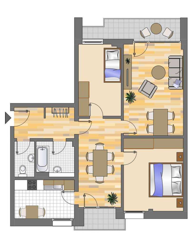 Wohnung zum Mieten in Düsseldorf 931 € 81.01 m²
