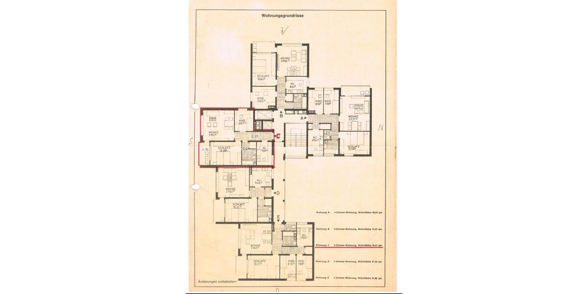 Etagenwohnung Duisburg Großenbaum - 3 Zimmer, 71 m&sup2;, 179.000&euro; | Angebot:27446954