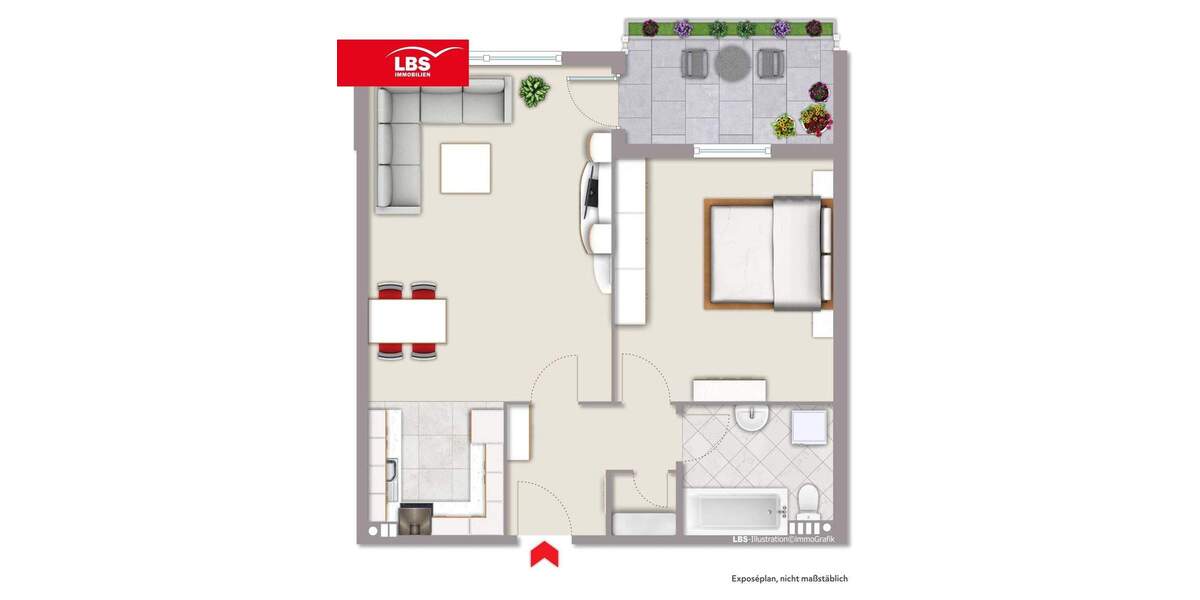 Etagenwohnung Oberhausen Sterkrade-Nord - 2 Zimmer, 51 m&sup2;, 129.000&euro; | Angebot:25745344