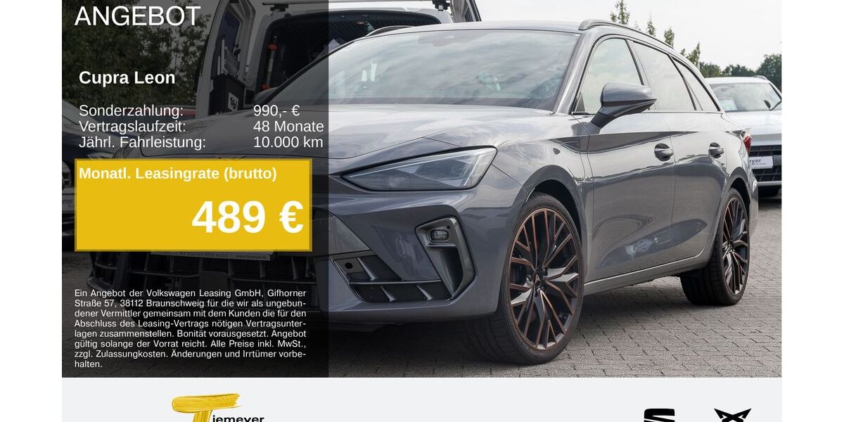 Cupra Leon 11.644 km 43.680 € Bochum 44809