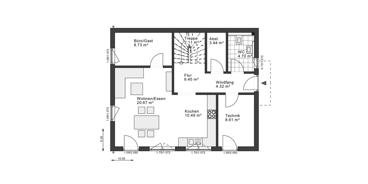 Einfamilienhaus Witten Herbede - 4 Zimmer, 140 m&sup2;, 1.900&euro; | Angebot:26406755