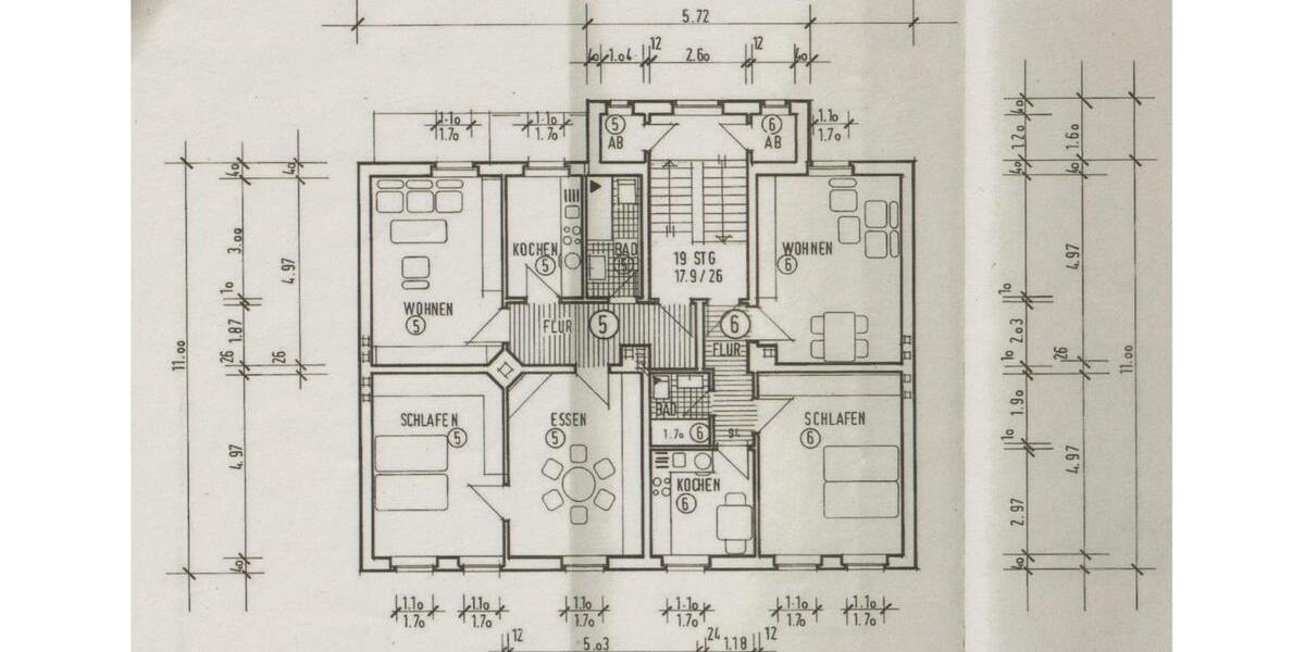 3 vermietete Eigentumswohnungen in Witten-Stadtmitte 8 zimmer