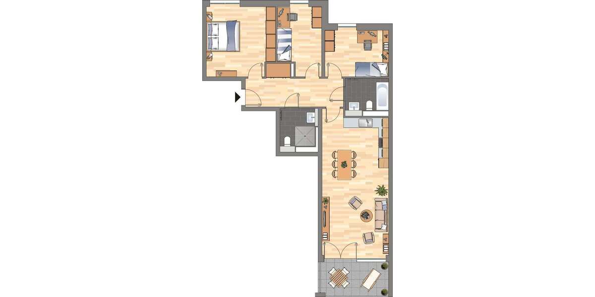 Etagenwohnung Essen Südviertel - 4 Zimmer, 100 m&sup2;, 1.249&euro; | Angebot:26688366