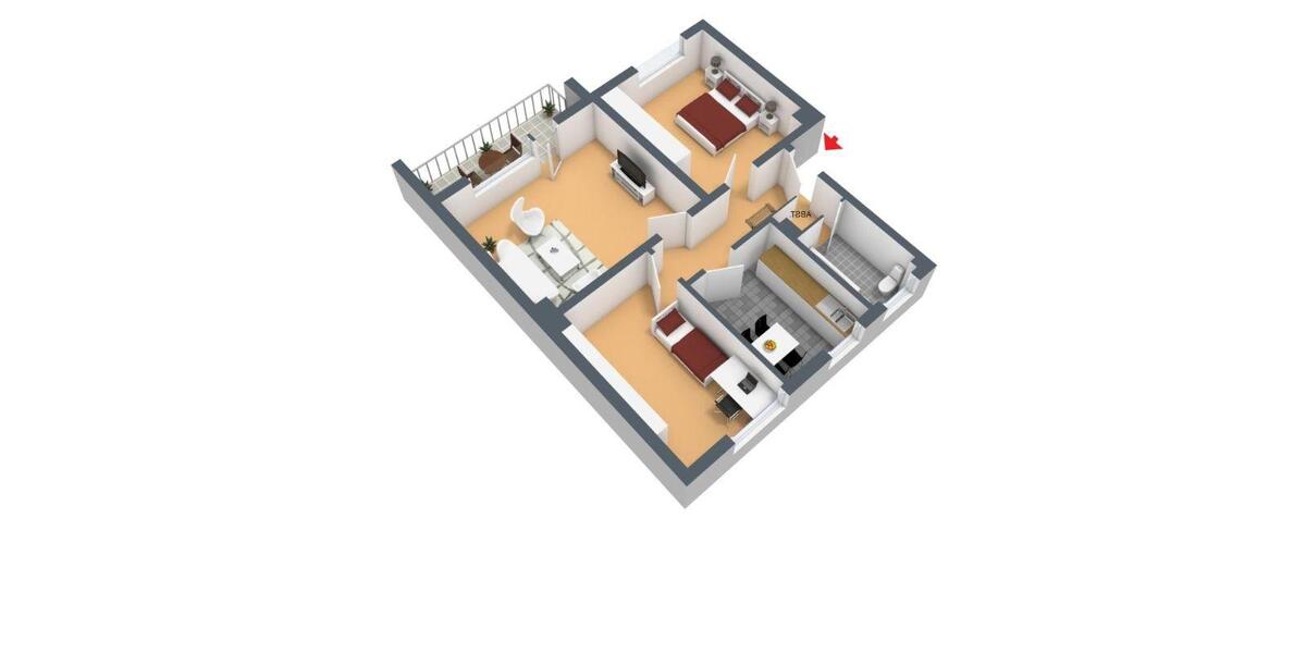 Erdgeschoßwohnung Wuppertal Dornap - 3 Zimmer, 72 m&sup2;, 589&euro; | Angebot:26478008