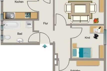 Wohnung Dinslaken Lohberg - 3.5 Zimmer, 64 m&sup2;, 449&euro; | Angebot:26243193