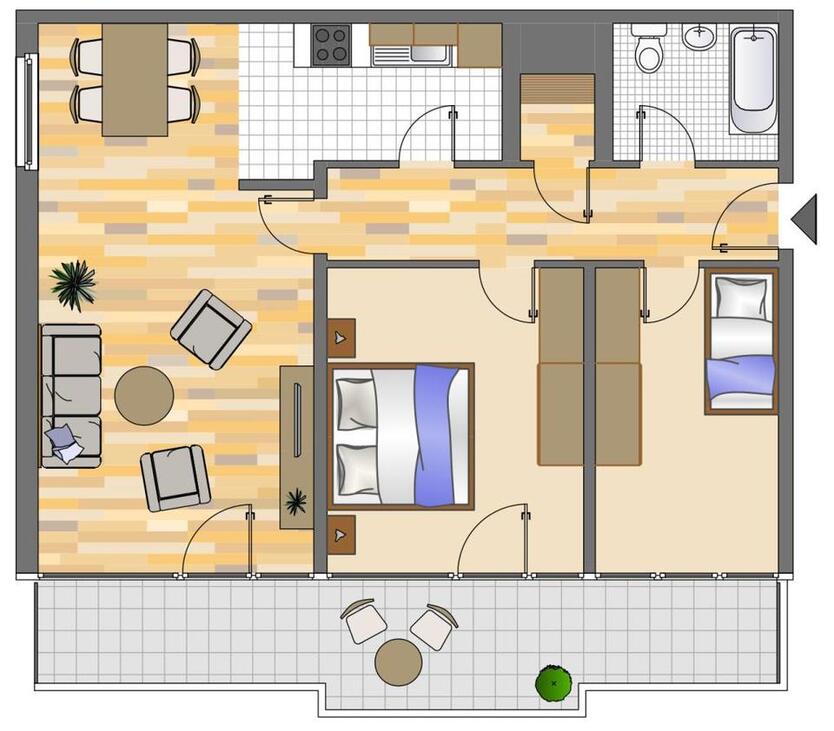 Demnächst frei! 3-Zimmer-Wohnung in Ratingen West zimmer