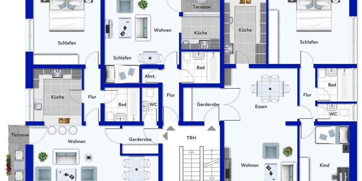 Zwei großzügige Mehrfamilienhäuser mit 18 WE und 18 Stellplätze 4 zimmer