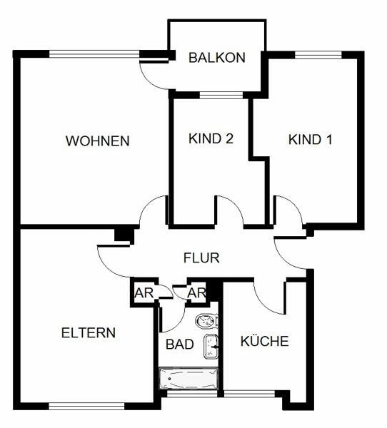Helle, gemütliche 4-Zimmer-Wohnung zimmer