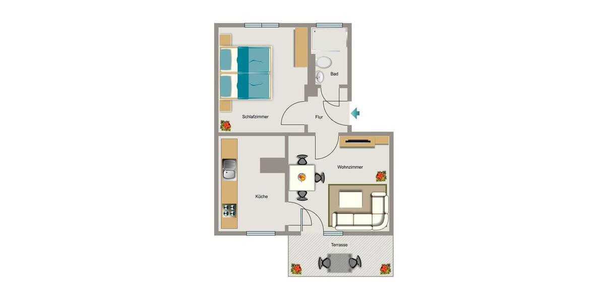Etagenwohnung Marl - 2.5 Zimmer, 47 m&sup2;, 422&euro; | Angebot:26309166