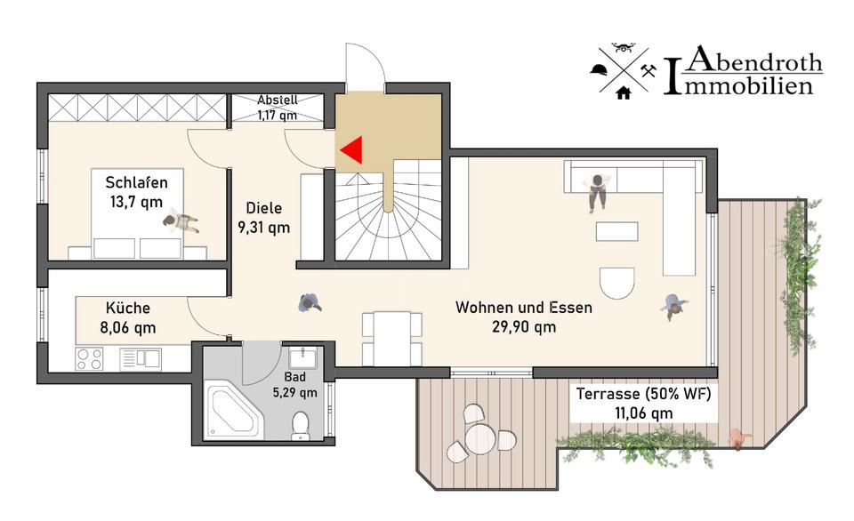 Etagenwohnung Gladbeck Alt-Rentfort - 2.5 Zimmer, 79 m&sup2;, 150.000&euro; | Angebot:24694452