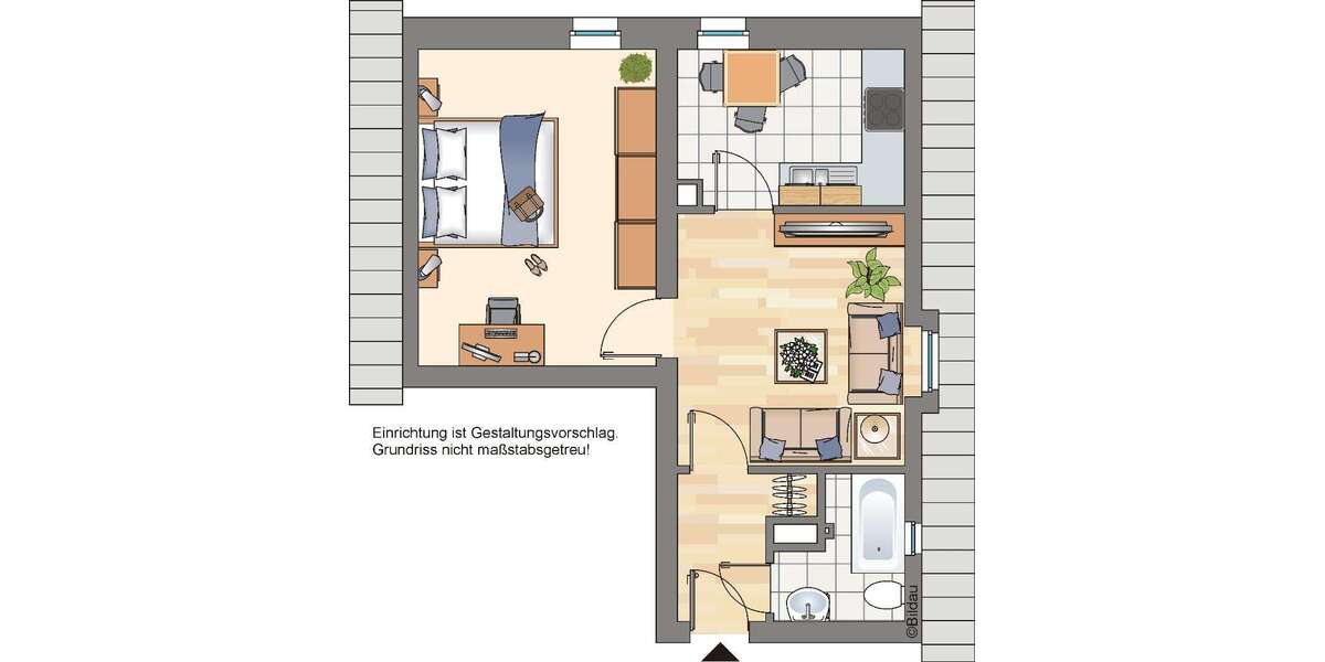 Etagenwohnung Gelsenkirchen Resser Mark - 3 Zimmer, 36 m&sup2;, 289&euro; | Angebot:27169067