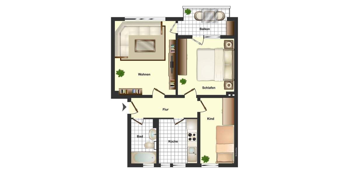 Äußerst gepflegte 3-Zimmer-Wohnung in ruhiger Wohnlage von Velbert 3 zimmer
