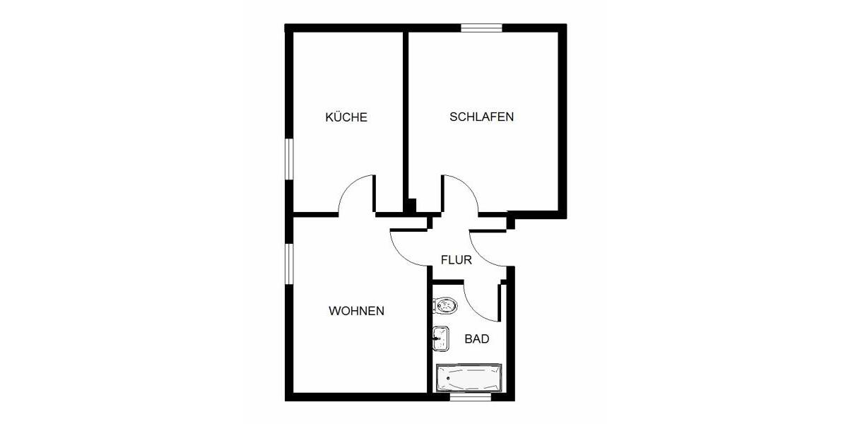 Erdgeschoßwohnung Gladbeck Brauck - 2.5 Zimmer, 44 m&sup2;, 383&euro; | Angebot:25679113