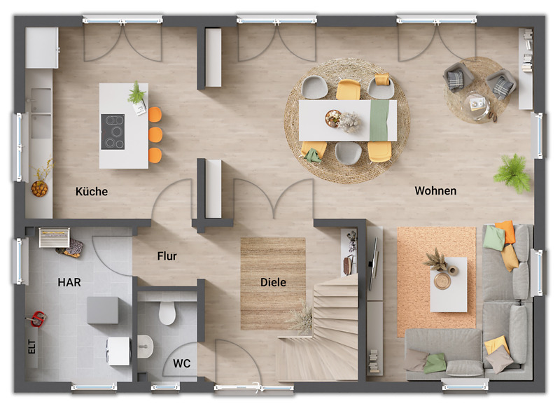 Mehrfamilienhaus, Wohnhaus Haltern am See Lippramsdorf - 5 Zimmer, 140 m&sup2;, 493.000&euro; | Angebot:25674153