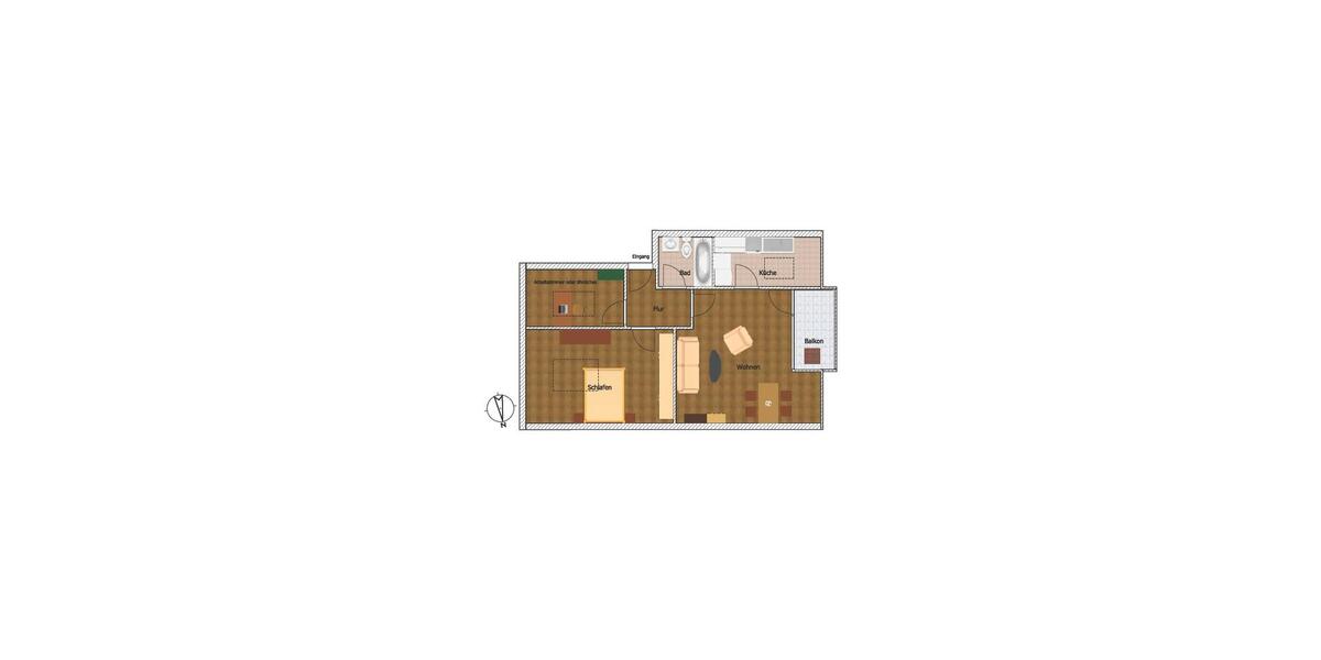 Dachgeschoßwohnung Ratingen - 2 Zimmer, 60 m&sup2;, 690&euro; | Angebot:26396570
