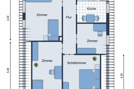 Wohnung Velbert Velbert-Mitte - 3.5 Zimmer, 70 m&sup2;, 650&euro; | Angebot:25405142