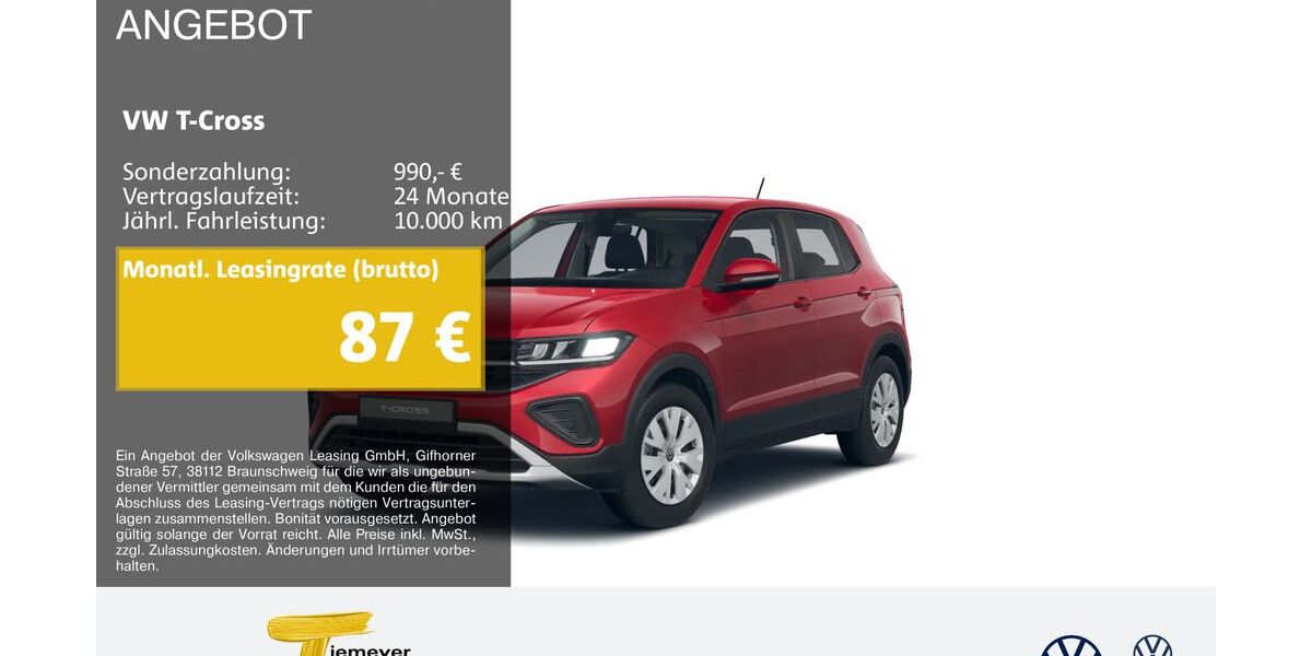 VW T-Cross 6.618 km 17.890 &euro; Marl 45770