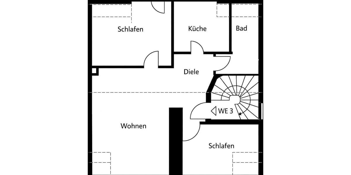 Etagenwohnung Essen Frohnhausen - 4 Zimmer, 98 m&sup2;, 308.000&euro; | Angebot:25755928