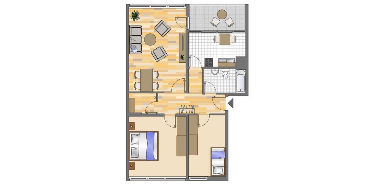 Etagenwohnung Gelsenkirchen Gelsenkirchen-Nord - 3 Zimmer, 75 m&sup2;, 539&euro; | Angebot:27169157