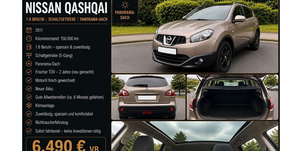 Nissan Qashqai 152.000 km 6.490 &euro; Essen 45277