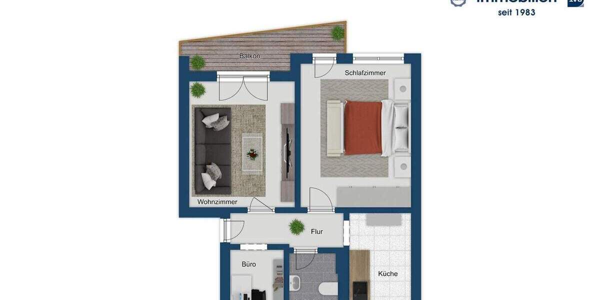 Etagenwohnung Essen Altendorf - 2 Zimmer, 58 m&sup2;, 99.000&euro; | Angebot:24916792