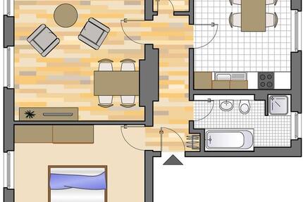 2-Zimmer-Wohnung in Recklinghausen zimmer