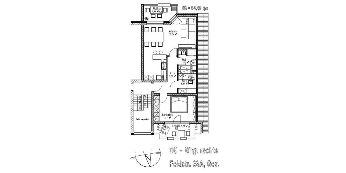 Etagenwohnung Gevelsberg - 3 Zimmer, 82 m&sup2;, 192.500&euro; | Angebot:27446974