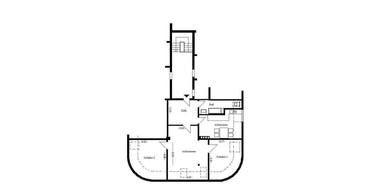 Etagenwohnung Witten Witten-Mitte - 3.5 Zimmer, 92 m&sup2;, 660&euro; | Angebot:27493897