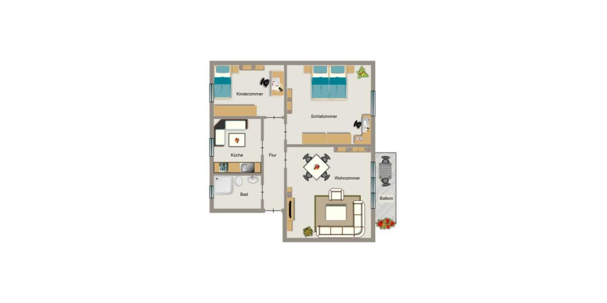 Etagenwohnung Herten - 3.5 Zimmer, 58 m&sup2;, 463&euro; | Angebot:26416241