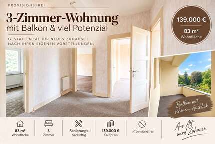 Wohnung Oberhausen Tackenberg - 3 Zimmer, 83 m&sup2;, 139.000&euro; | Angebot:27470640