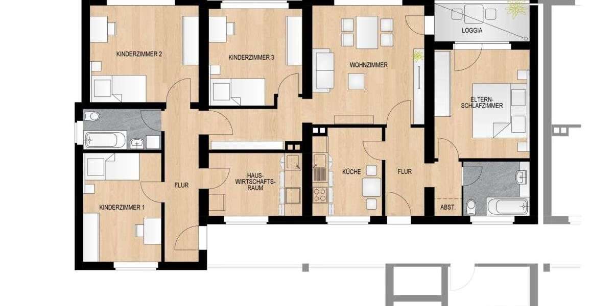 Wohnung zum Mieten in Duisburg 900 € 118 m² 5 zimmer