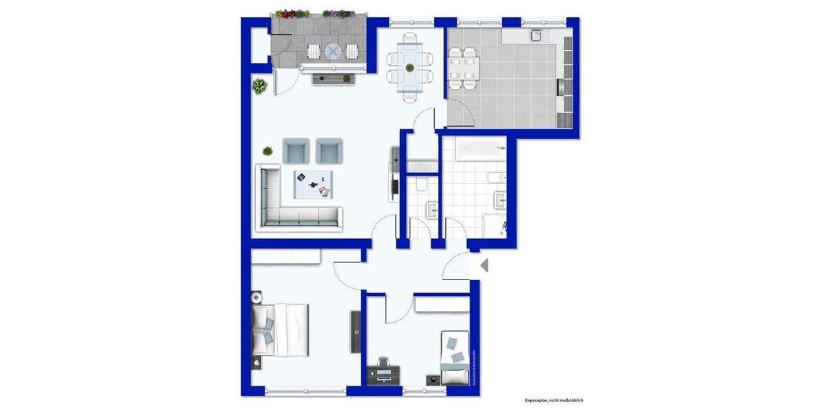 Etagenwohnung Essen Schuir - 3 Zimmer, 85 m&sup2;, 275.000&euro; | Angebot:25390899