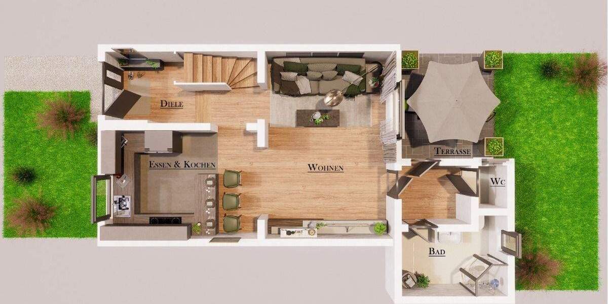 Reihenmittelhaus in Herten sucht fleißige Handwerker *Provisionsfrei* 3 zimmer