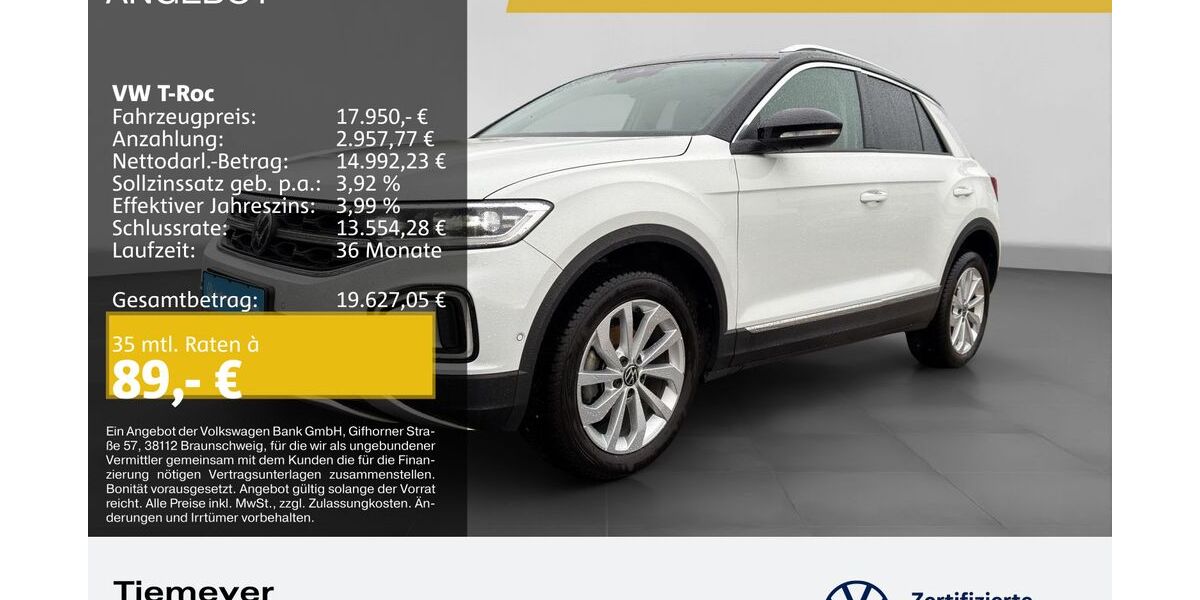 VW T-Roc 57.047 km 16.850 &euro; Duisburg 47059