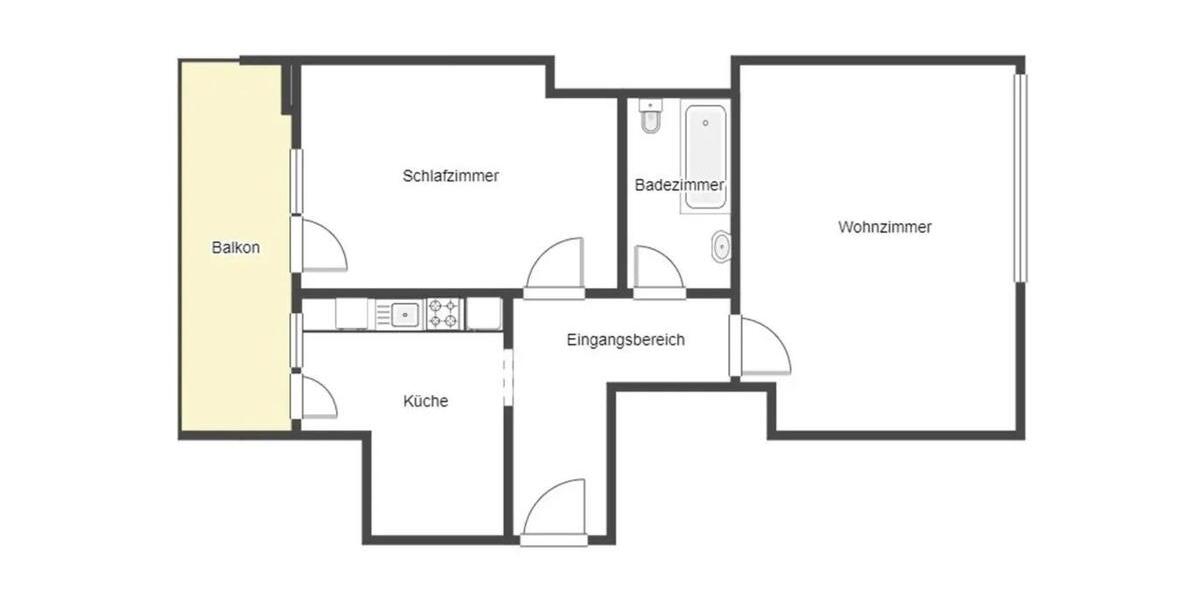 Etagenwohnung Wuppertal Gemarkung Nächstebreck - 2 Zimmer, 57 m&sup2;, 380&euro; | Angebot:25474575