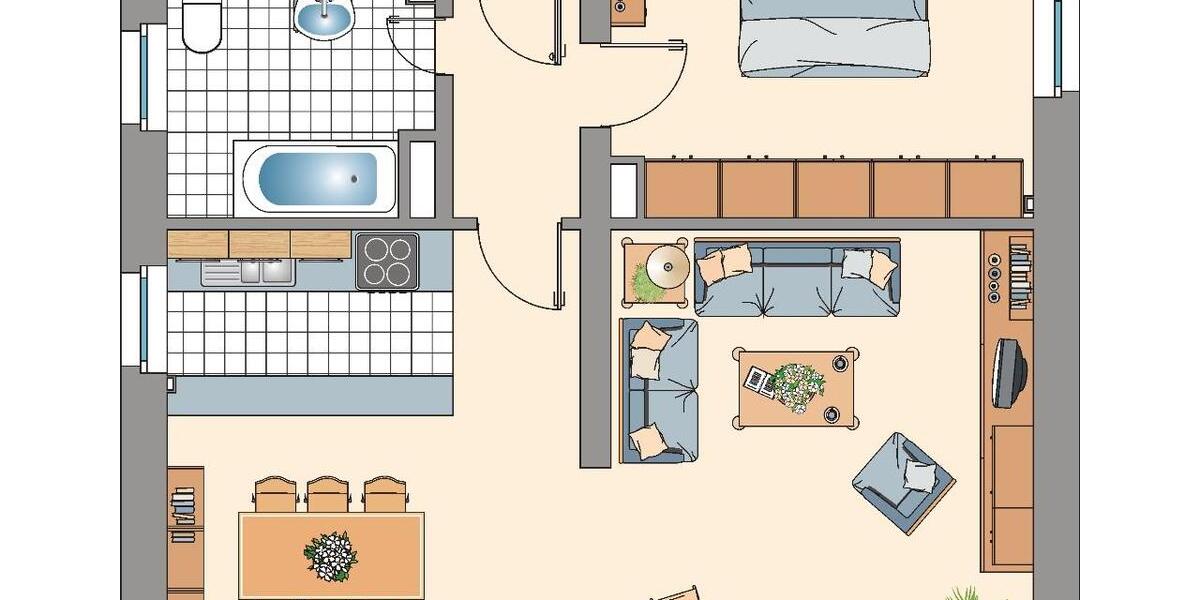 Geräumige 2,5 Zimmer Wohnung im Erdgeschoss mit Wannenbad und Bezugsfertig 2.5 zimmer