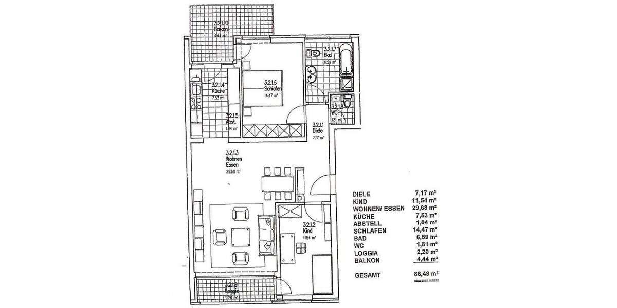 Etagenwohnung Gelsenkirchen Horst - 3 Zimmer, 86 m&sup2;, 240.000&euro; | Angebot:25176766
