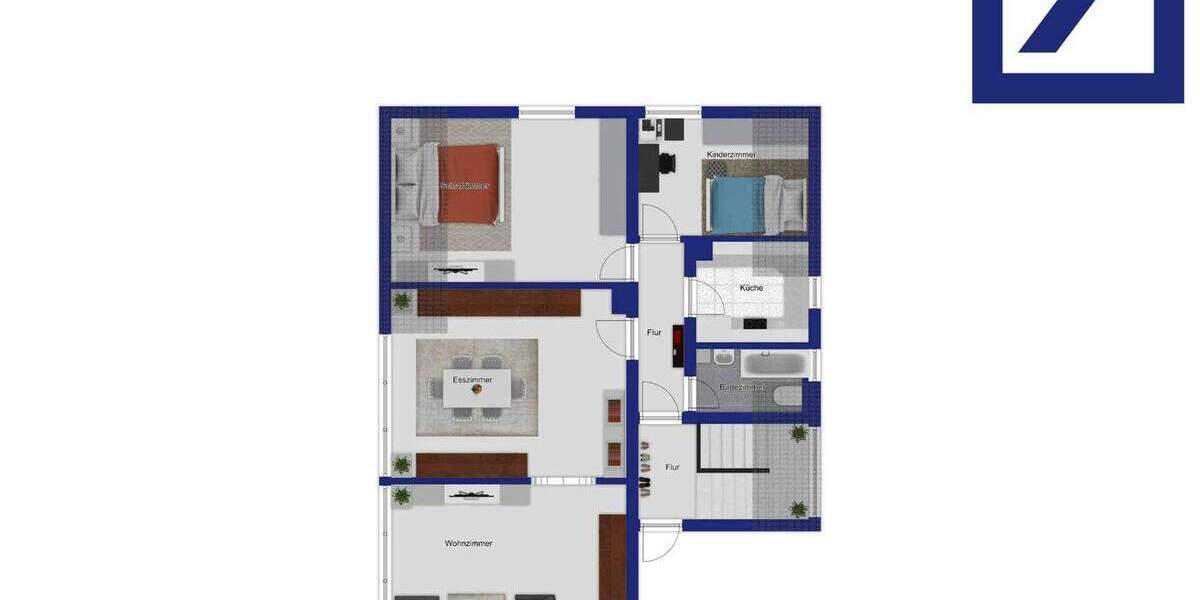 Etagenwohnung Essen Burgaltendorf - 4 Zimmer, 83 m&sup2;, 175.000&euro; | Angebot:24859568