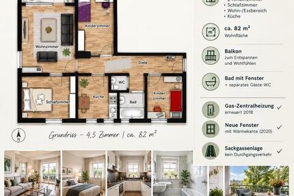 Wohnung Oberhausen - 4.5 Zimmer, 82 m&sup2;, 229.000&euro; | Angebot:27459333