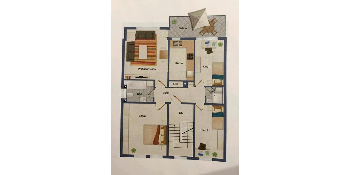 Familienfreundliche 4 Zimmer Wohnung 1.OG 4 zimmer