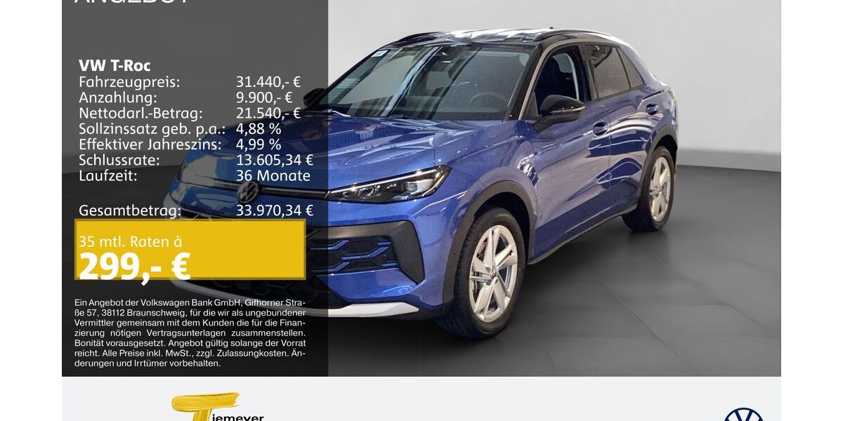 VW T-Roc 9.999 km 30.880 &euro; Oberhausen 46047