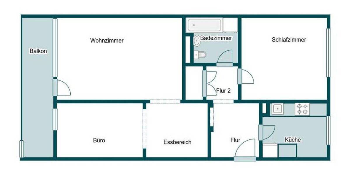 Etagenwohnung Essen Horst - 3 Zimmer, 84 m&sup2;, 139.000&euro; | Angebot:26065289