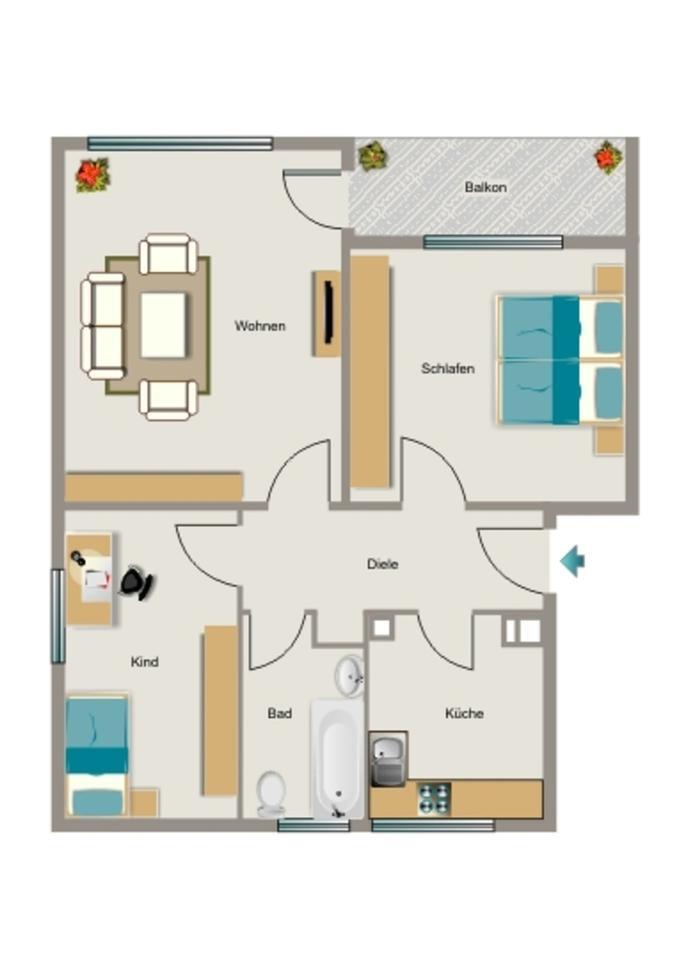 Bezugsfertige Wohnung - Einfach Möbel rein und Füße hoch! zimmer