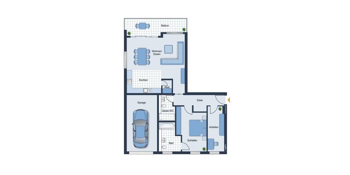 Etagenwohnung Essen Heidhausen - 3 Zimmer, 91 m&sup2;, 540.000&euro; | Angebot:26489449