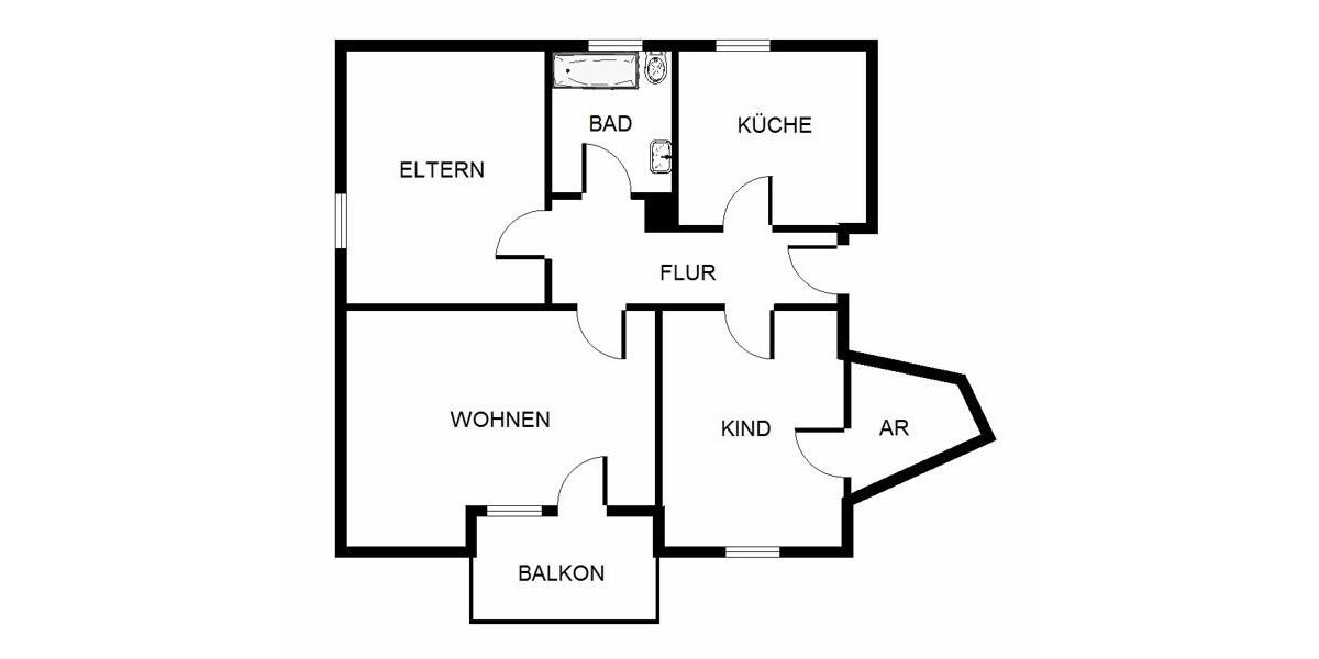 Erdgeschoßwohnung Gelsenkirchen Buer - 3.5 Zimmer, 71 m&sup2;, 466&euro; | Angebot:26433746